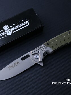 มีดพับcold steel รุ่น M1 NAVY ใบมีดทรง Drop Point 4 " ด้ามจับ G10 OEM (ด้ามสีเขียว)