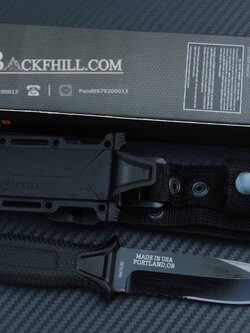 มีดใบตายสายลุย Gerber Strong Arm Semi Serrated Fixed Blade OEM สีดำ