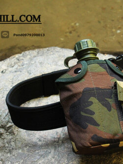 กระติกน้ำทหารลายพราง กระติกน้ำเดินป่า กระติกน้ำแคมป์ กระปุกน้ำทหาร พร้อมกล่องอะลูมิเนียมสำหรับต้มน้ำ ปรุงอาหาร