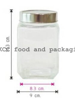 SM-750 โหลแก้วสี่เหลี่ยม ฝาสแตนเลส (750ml.)