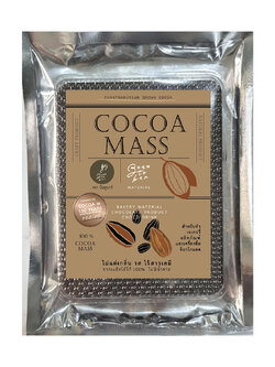 โกโก้แมส100% cocoa mass เนื้อช็อกโกแลตแท้ ทำจากเมล็ดโกโก้จันทบุรี ช็อกโกแลตใช้ทำเบเกอรี่ ตราบีนทูบาร์ beantobarchocolate