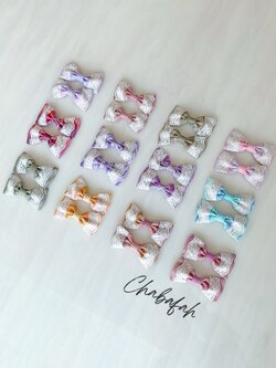 (ขายเป็นคู่) กิ๊ฟติดผมผ้าไทย แบรนด์ Chabafah