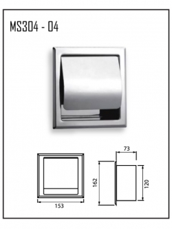 MARVEL ที่ใส่กระดาษทิชชู่ สแตนเลส MS304-04 ฝังผนัง
