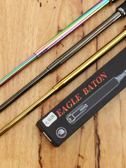 กระบองเหล็ก ดิ้วเหล็ก 3 ท่อน EAGLE Baton. ของแท้ (สีรมดำ)