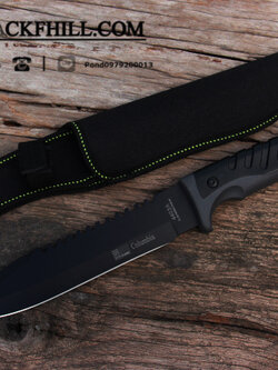 มีดใบตาย COLUMBIA รุ่น 4403A ใบมีดรมดำ CABON STEEL พร้อมซองไนลอน