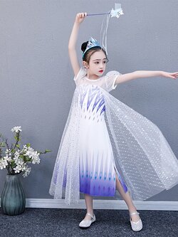 ชุดเจ้าหญิงเอลซ่า ภาค 2 Snow Queen รุ่นแขนตุ๊กตา