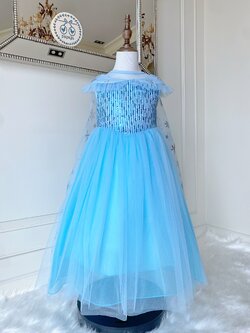 ชุดเจ้าหญิงเอลซ่า รุ่นปกระบาย อกปักเลื่อม