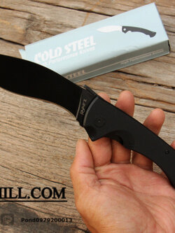 มีดพับ COLD STEEL รุ่น RAJAH 2 ใบรมดำ ทรงกรูข่า ด้าม G10 OEM