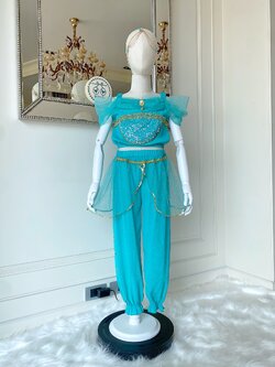 ชุดเจ้าหญิงจัสมิน (Jasmine) มาพร้อมเครื่องประดับศรีษะสีทองสวยหรู