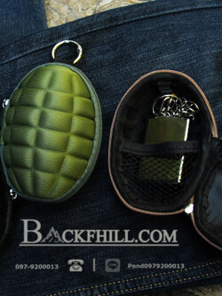 กระเป๋าลูกระเบิดสีเขียว กระเป๋ากุญแจระเบิด กระเป๋าห้อยเอว พวงกุญแจระเบิด กระเป๋าพกพา กระเป๋าเอนกประสงค์