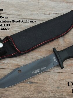 มีดใบตาย COLUMBIA รุ่น 6628A ใบมีดรมดำ พร้อมซองไนลอน