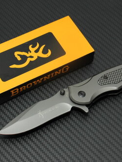 มีดพับ BROWNING รุ่น X46 Stainless Steel ด้ามลายคาร์บอนไฟเบอร์