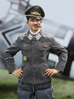 DID D80165 1/6 WWII German Luftwaffe Ace Pilot - Adolf Galland