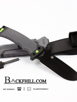 มีดใบตายเดินป่า Ganzo กานโซ่ รุ่น G-803 GY สีดำ-เทา ของแท้ 100%