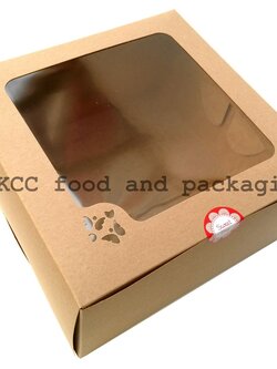 KB10 - กล่อง เค้กคราฟท์ 2 ปอนด์ ทรงสูง (10ใบ) - Ido