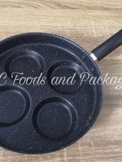 กระทะทรงกลม 4 หลุม เทปล่อน