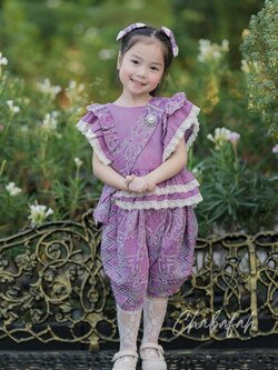 (เซต 4 ชิ้น) ชุดไทยแบรนด์ Chabafah รุ่น ศิรินภา สีชมพูกลีบบัว