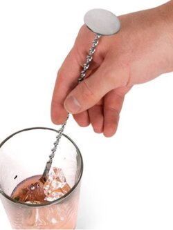 ช้อนคนค็อกเทล + muddler สแตนเลส ยาว 27 cm.