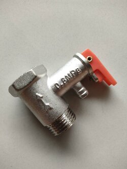 เซฟตี้วาล์วระบายแรงดัน 8 บาร์ 4 หุน 1/2" (หนา)