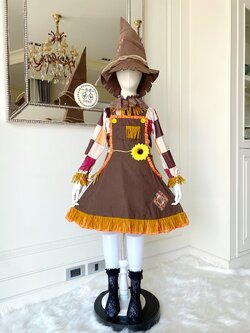 (HW) ชุดฮาโลวีน&คอสเพลย์ ชุดเอลฟ์ รุ่นสีเอิร์ธโทน (Elf) พร้อมหมวก ถุงเท้าและของตกแต่ง