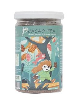 ชาโกโก้ cacao teaผลิตจากเปลือกของเมล็ดโกโก้จันทบุรี กลิ่นหอมช็อกโกแลตแต่ไร้แคล ยี่ห้อ บีนทูบาร์