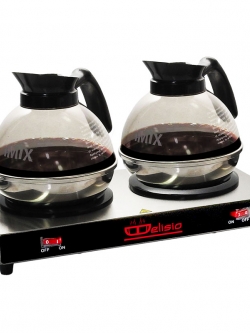 DELISIO ชุดเตาอุ่นกาแฟ 2 หัวเตา พร้อมกาอุ่นกาแฟ 1614-026SET