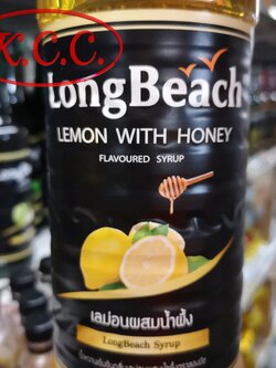 ลองบีช น้ำหวานกลิ่น น้ำผึ้งมะนาว LongBeach Lemon with honey 740 ml.