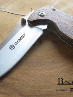มีด Ganzo G742-1-WD1-ด้ามจับลายไม้ convenient folding knife.