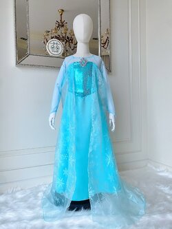 ชุดเจ้าหญิงเอลซ่า รุ่นกระโปรงผ้าดัสเชส