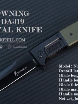 มีดพับ BROWNING DA319 Stainless Steel มีดSurvival Knife เกรดดี จากค่ายเขากวาง