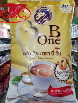 ครีมเทียม บีวัน 33% 1 kg. B-One ถุงสีทอง มินทานา Mintana ไขมันทรานส์ 0% (Non Dairy Creamer)