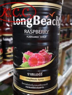 ลองบีช น้ำหวานกลิ่น ราสเบอร์รี่ LongBeach Raspberry 740 ml.