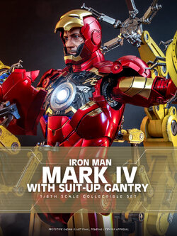 Hot Toys QS021 1/4 Iron Man 2 - Iron Man Mark IV with Suit-Up Gantry