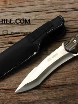 มีดใบตาย COLUMBIA รุ่น S036A 5Cr15mov ใบหนา ด้ามจับ Micarta อย่างดี พร้อมซองไนลอน