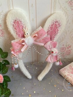 ที่คาดผมหูต่ายแต่งโบว์สีชมพูน่ารักมากๆ