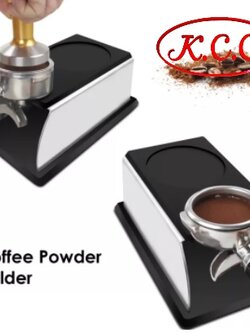 แท่นอัดผงกาแฟ สแตนเลส ฐานซิลิโคน (สีดำ) / แท่นอัดกาแฟ / แท่นอัดเมล็ดกาแฟ / แท่นกดผงกาแฟ / แท่นกดกาแฟ / แท่นกดเมล็ดกาแฟ / แท่นรองแทมเปอร์