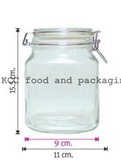 JAR-1 ขวดโหลแก้วสูญญากาศ (1000ml)