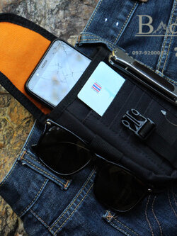 กระเป๋าติดเอวขนาดกลางสีดำ กระเป๋าคาดเอว กระเป๋าคาดเอวทหาร กระเป๋าคาดเอวช่างกล้อง กระเป๋าทหาร กระเป๋าbiker