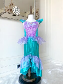 ชุดเจ้าหญิงแอเรียลโทนม่วงและเขียวน้ำเทะเล