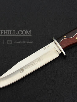 มีดใบตาย COLUMBIA รุ่น SA37 ใบมีดทรงโบวี่ ด้ามจับลายไม้คลาสสิค ไม้เนื้อแข็งอย่างดี พร้อมซองไนลอน