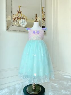 ชุดเจ้าหญิงแอเรียล รุ่นกระโปรงสั้น แขนกุด สวยหวานละมุน ใส่ออกงานได้เลย