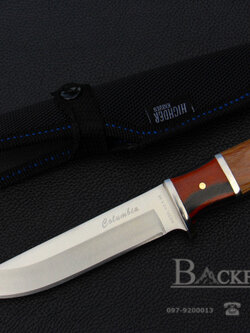 มีดใบตาย COLUMBIA รุ่น K88 ใบมีดปลายแหลม ด้ามจับไม้เนื้อแข็งอย่างดี พร้อมซองไนลอน