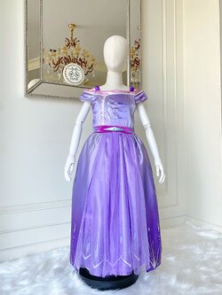 ชุดเจ้าหญิงเอลซ่า ภาค 2 รุ่นกระโปรงยาวสีม่วง