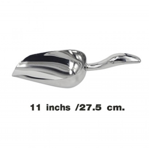 ที่ตักน้ำแข็ง กรวยตักน้ำแข็ง ที่ตักวัตถุดิบ ขนาด 11 นิ้ว หรือ 27.5 ซม. ด้ามโค้ง 1606-021