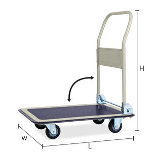 STEEL PLATFORM TRUCK - FOLDABLE HANDLE 220 KG