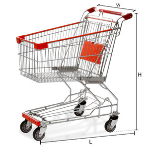 NESTABLE SHOPPING TROLLEY 80 LITRE