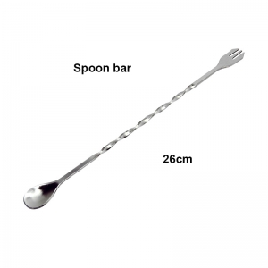 ช้อนบาร์ ปลายส้อม ช้อนคนเครื่องดื่ม ยาว 26 cm.