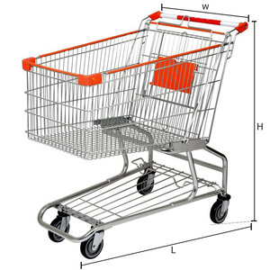 SHOPPING CART STACKABLE STORAGE CRATED 180 LITERS