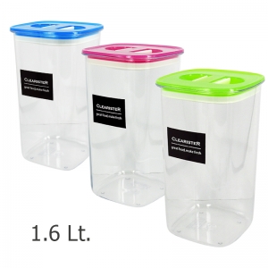 กล่องโถใส่เมล็ดกาแฟ สีเหลี่ยมด้านเท่า 1.6 ลิตร