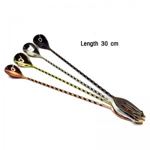 ช้อนบาร์ ยาว 30 cm. ปลายด้ามเป็นส้อม 1630-010